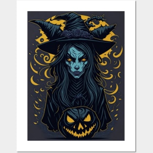 Witch Halloween costume Posters and Art